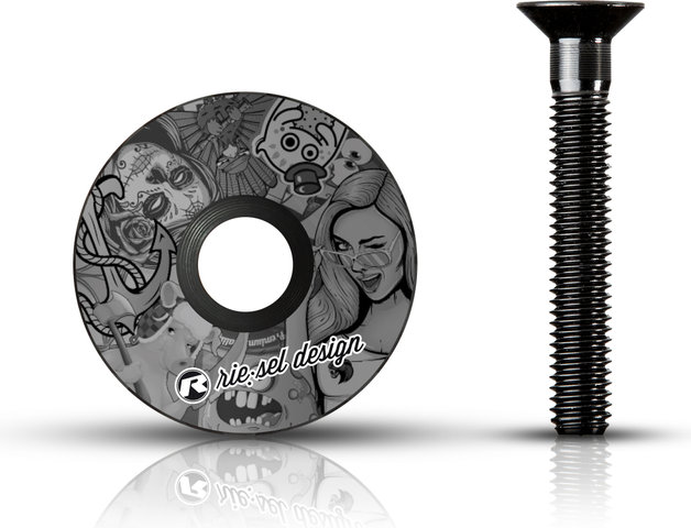 rie:sel design stem:cap Top Cap 1 1/8" - ultra black