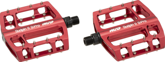 NC-17 Pedales de Plataforma Sudpin II S-Pro - rojo/96 mm/100 mm
