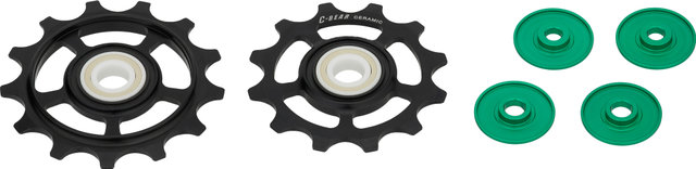 C-BEAR Schalträdchen OCM Shimano 11-fach / Ultegra 12-fach Full Ceramic - schwarz/14 Zähne (Leitrolle), 16 Zähne (Spannrolle)