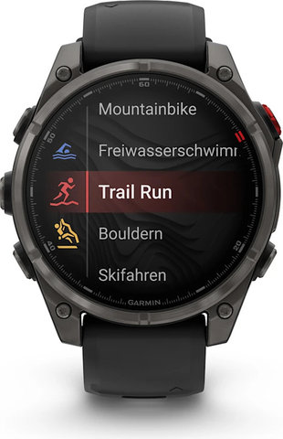 Garmin Fenix 8 Pro – 47 mm AMOLED Sapphire Titanium GPS multisport smartwatch - black-carbon gray