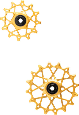 Garbaruk Juego de Poleas de Cambio 12 + 16 Dientes para SRAM 11/12 Velocidades - gold | 12 dientes (rueda guía), 16 dientes (rueda tensora)