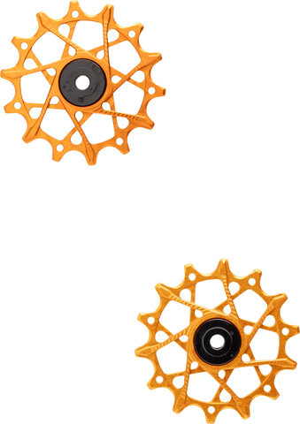 Garbaruk Juego de Roldanas 14 + 14 Dientes para Shimano 12 Velocidades MTB - naranja