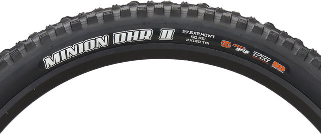Maxxis Pneu Souple Minion DHR II 3C MaxxGrip DD WT TR 27,5" - noir/27.5 /61 /61-584/2.4 