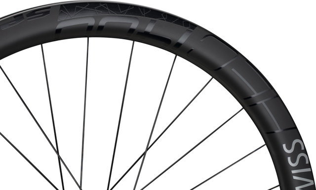 DT Swiss Juego de ruedas HEC 1400 SPLINE 47 Carbon Boost Disc CL Hybrid 28" - negro/Boost/148 mm/110 mm/Boost/28"/110 mm/110 mm/148 mm/Shimano carretera