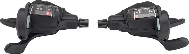 microSHIFT Manetas de Cambios Mezzo Thumb-Tap de 3 × 8 Velocidades - black