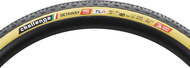 Challenge Cubierta plegable Getaway Pro Handmade TLR 28" - negro-marrón claro/28 /40 /40-622