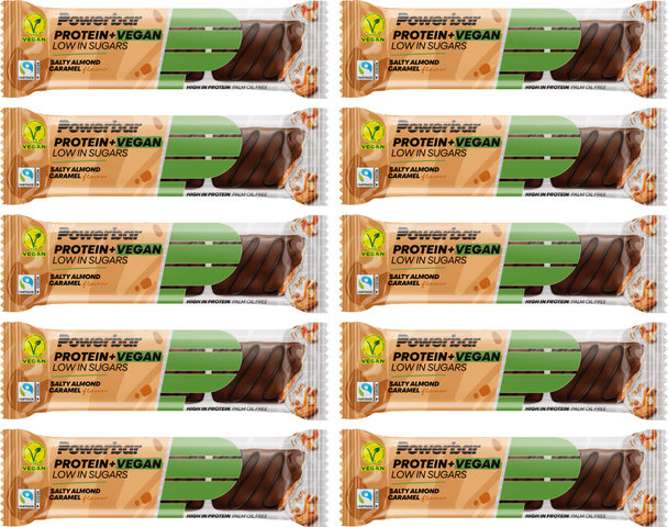 Powerbar Protein Plus Low Sugar Vegan Bar - 10 pieces - salty almond caramel