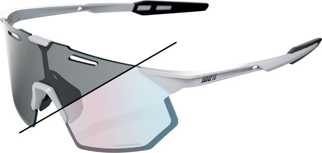 100% Gafas deportivas Hypercraft SQ Photochromic - gloss light grey | rose gold mirror photochromic