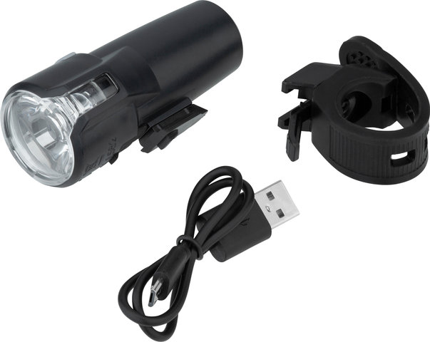 Axa Luz delantera con aprobación StVZO Compactline 20 USB - negro