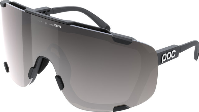 POC Devour sports glasses with replacement lens - uranium black | clarity road-sunny silver