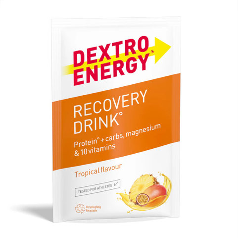 Dextro Energy Bolsa de polvo de bebida de recuperación - 1 pieza - tropical | tropical