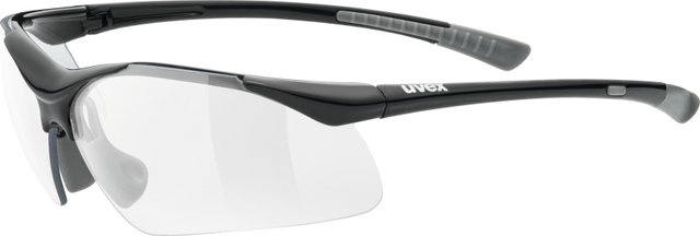 uvex lunettes de sport sportstyle 223 - black-grey/transparent