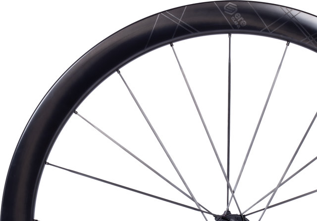 ERE Research Jeu de roues Genus II CL45-R Carbon Disc 28" - black-black/100 mm/Shimano Route/142 mm/28"/Non Boost/Non Boost
