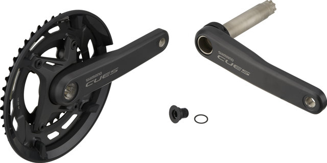 Shimano Juego de bielas CUES FC-U6000-2 con anillo protector de cadena - negro/175,0 mm