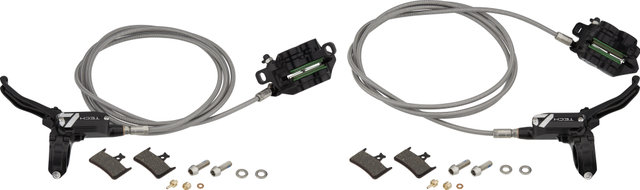 Hope Tech 4 E4 v+h Set Scheibenbremse mit Stahlflexleitung - black-black/Set/links/rechts (seitenspezifisch)