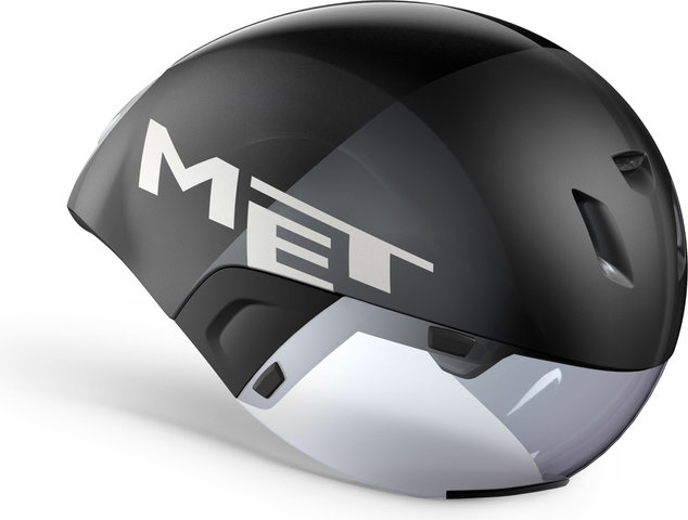 MET Codatronca Zeitfahrhelm - black silver matt glossy | 56 - 58 cm
