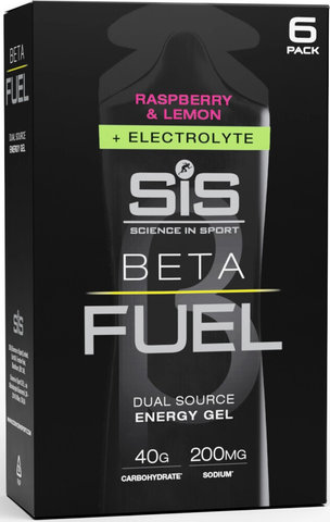 SIS Beta Fuel Energy Gel plus Electrolytes, 6 packs - raspberry-lemon
