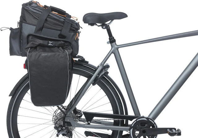 Basil Trunk Bag Miles XL Pro MIK - black-orange gloss/36 l