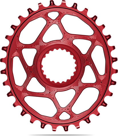 absoluteBLACK Oval Kettenblatt für Shimano DM M9100 /M8100 /M7100/M6100 /HG+ 12-fach - red | 30 | 30 Z