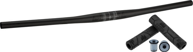 tune Set de manillar MTB Flatbar Carbon - schwarz silber | 780 mm | 780 mm