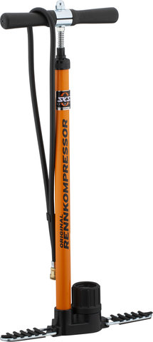 SKS Pompe à Vélo Rennkompressor avec Raccord de Tuyau en Laiton pour SV - orange