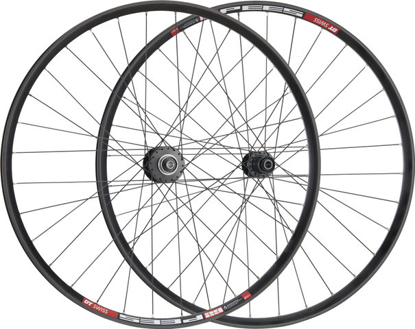bc basic Urban Deore Center Lock Disc DT Swiss 533D 28" Wheelset - black | 28" set (front 12x100 Dynamo + rear 12x142) Shimano