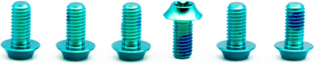 OAK Components Juego de Tornillos de titanio M5x10 para Disco de freno 6 agujeros - green