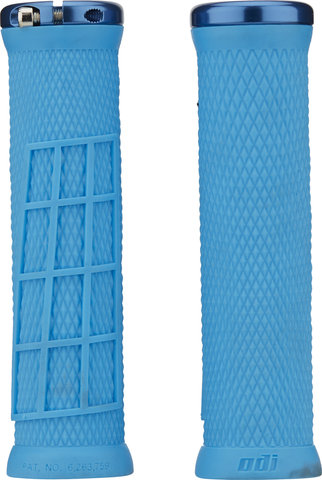 ODI Elite Flow Lock-On 2.1 Handlebar Grips - cyan blue/130 mm