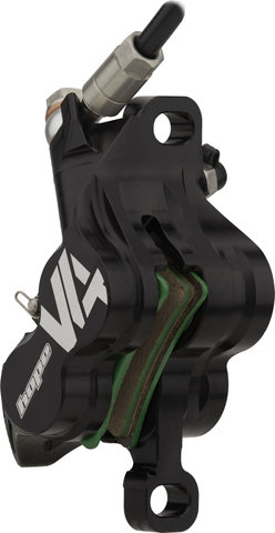 Hope Tech 4 V4 v+h Set Scheibenbremse mit Kunststoffleitung - black-silver/Set/links/rechts (seitenspezifisch)