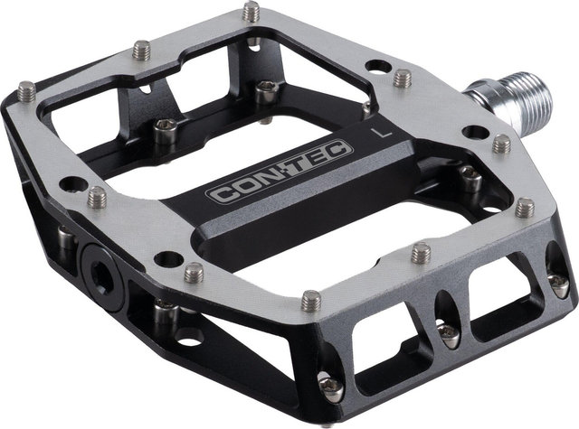 CONTEC Pedales de Plataforma Silverfox - negro-plata | 110 mm | 111 mm