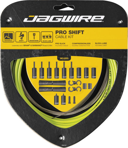 Jagwire Set de Câbles de Vitesses 2X Pro - organic green