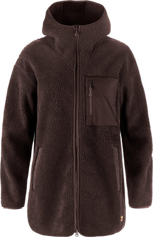 Fjällräven Top de forro polar largo para mujer Vardag Pile - black oak | L
