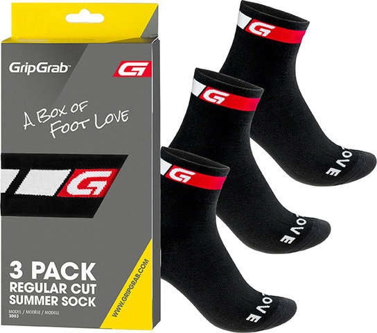 GripGrab Calcetines paquete Classic Regular Cut - 3 Pares - black/41 - 44