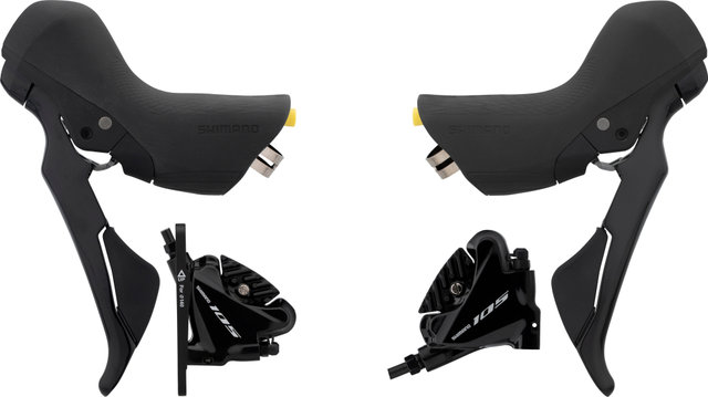 Shimano Set de Freins à Disque av+arr 105 BR-R7070 + ST-R7020 - silky black/Ensemble/gauche/droite (spécifique)