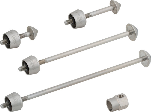 Pitlock Set de seguridad 03/LH ruedas delantera + trasera + luces/soporte - plata
