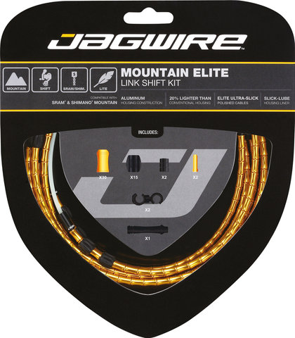 Jagwire Set de Câbles de Frein Mountain Elite Link - gold/universal