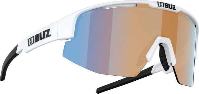 Bliz Lunettes de sport Matrix Small Nano Optics Nordic Light - matte white/coral-orange-blue