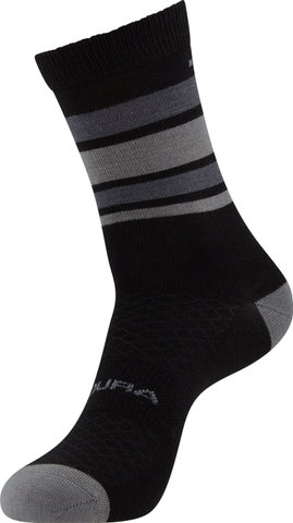 Endura Chaussettes BaaBaa Merino Stripe - matte black/42,5-47