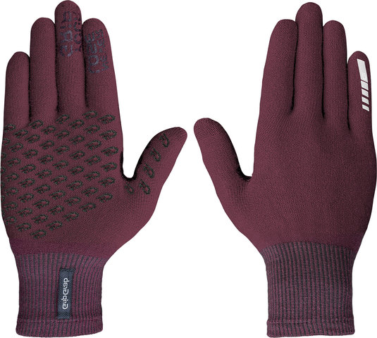 GripGrab Primavera Merino II Ganzfinger-Handschuhe - dark red/M/L
