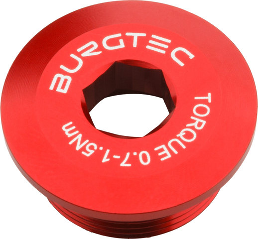 Burgtec Kurbelarmschraube für Shimano Hollowtech II/E-Bike Motor - race red