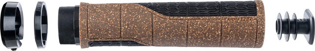 CONTEC Puños de corcho rectos Merge Mountain - marrón-negro | 140 mm | one size