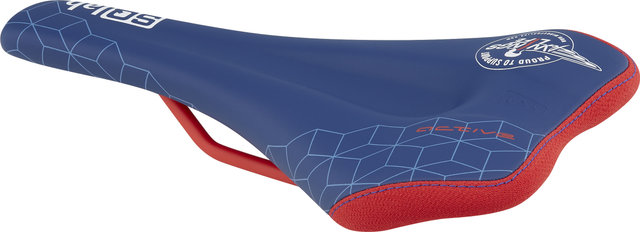 SQlab 611 Ergowave active 2.1 Saddle Wings for Life Ltd. Edition - blue-red/140 mm