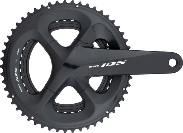 Shimano 105 FC-R7000 Hollowtech II Crankset - silky black/170.0 mm 39-53