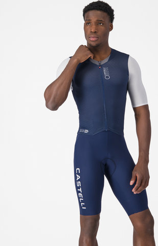 Castelli traje de contrarreloj Saturday Morning Skinsuit S/S - belgian blue white | M