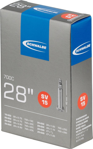 Schwalbe Chambre à Air 15 pour 28" - universal/18-622 à 25-630/Valve Presta (SV)/18/28-622/630 SV 40 mm/40 