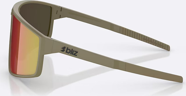 Bliz P002 Sportbrille - matte camo green/grey-red revo