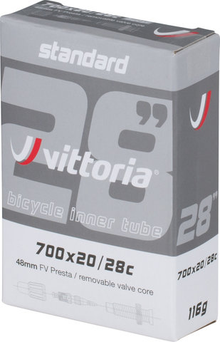 Vittoria Cámara de aire Standard para 28" - universal/Válvula Presta (SV)/20-622 a 28-622/20-28 x 622 SV 48 mm/48 