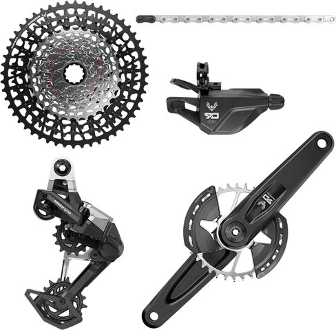 SRAM Groupe VTT DUB Eagle 90 T-Type 1x12 vitesses - silver-black/170,0 mm/10-52/aucun