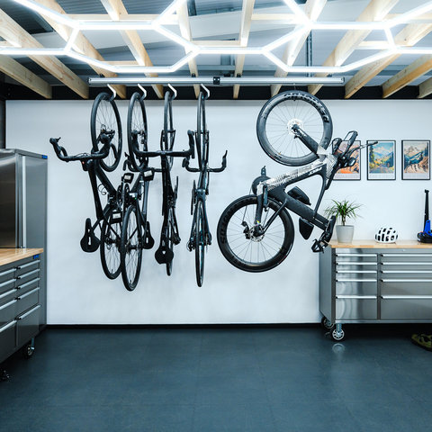 Stashed Products SpaceRail soporte de techo para bicicletas 8 x - negro-plata