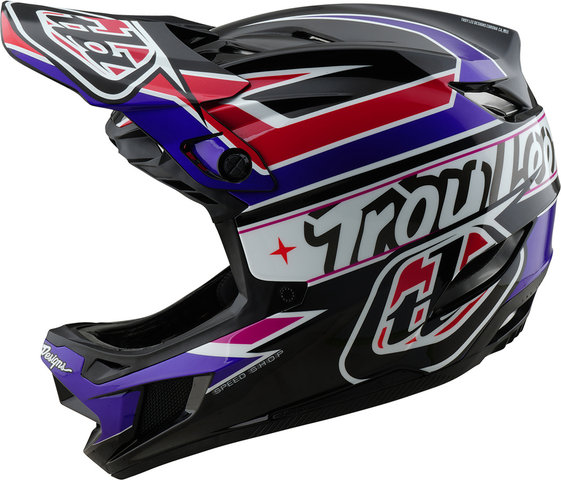 Troy Lee Designs D4 Polyacrylite Fullface Helm - linear black/57 - 58 cm